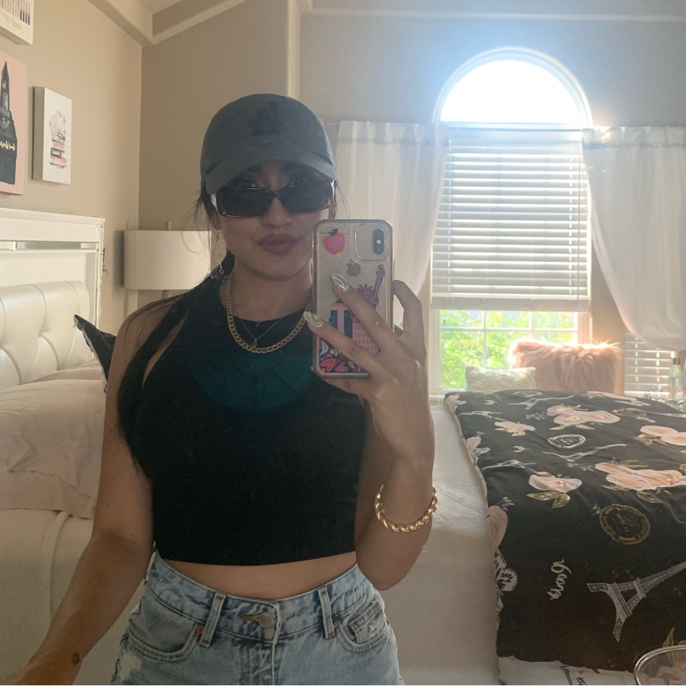 Zara Black Ribbed Tank Top - Picture 3 of 4